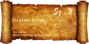 Szalma Milán névjegykártya